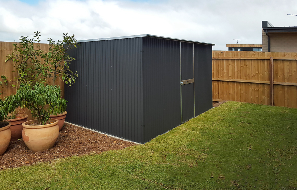 Corrugated garden shed