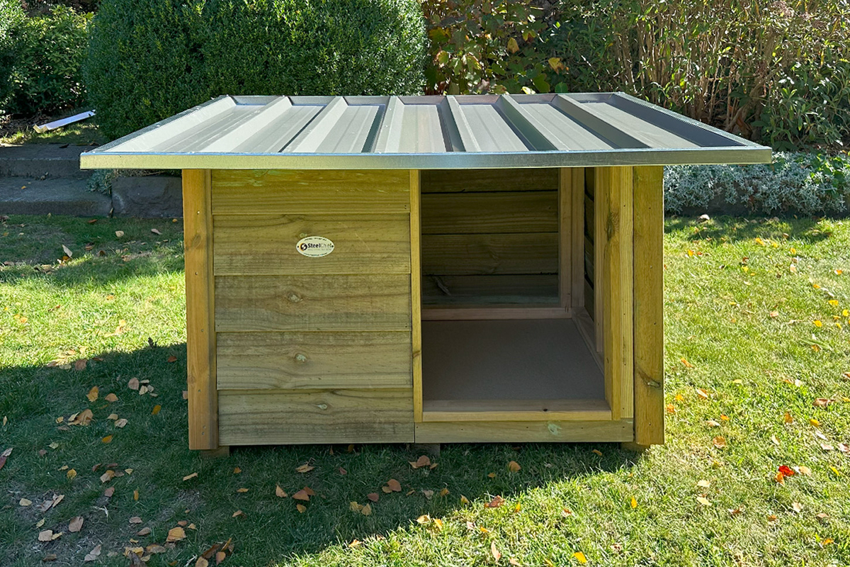 Timber Dog Kennel (Flat Roof) SteelChief