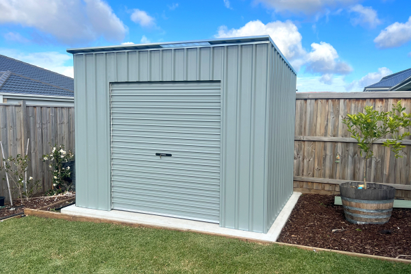 Steel Frame Garden Shed with Roller Door