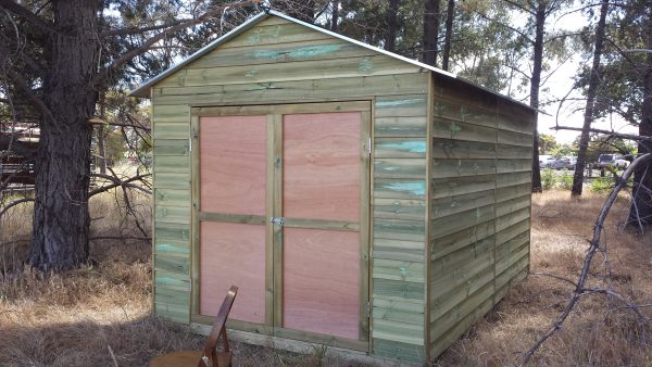 Workshop Wooden Pine Double Door Gable End